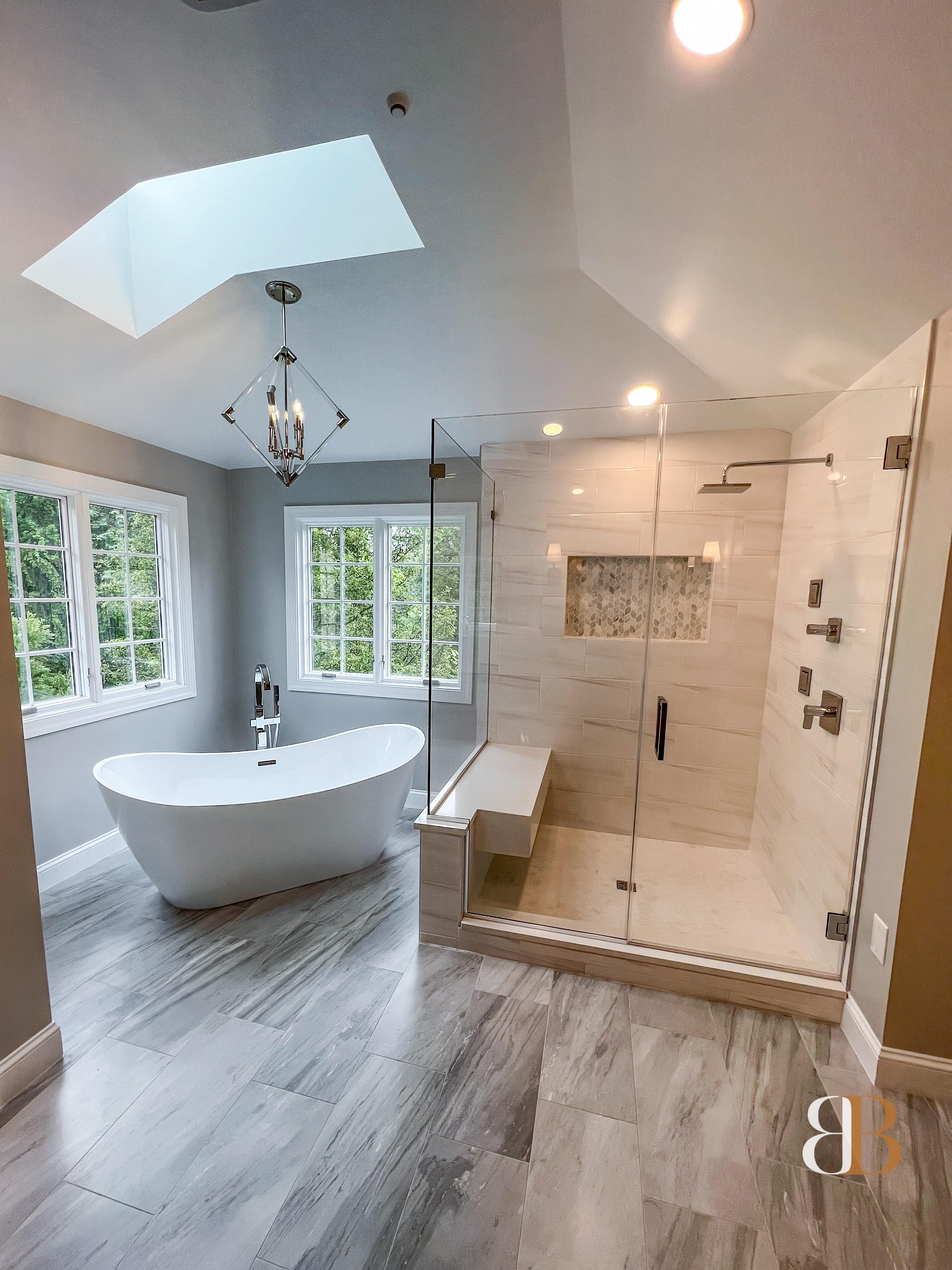 Contemporary bathroom remodel in Berwyn by B&B Associates Creations — photo 5